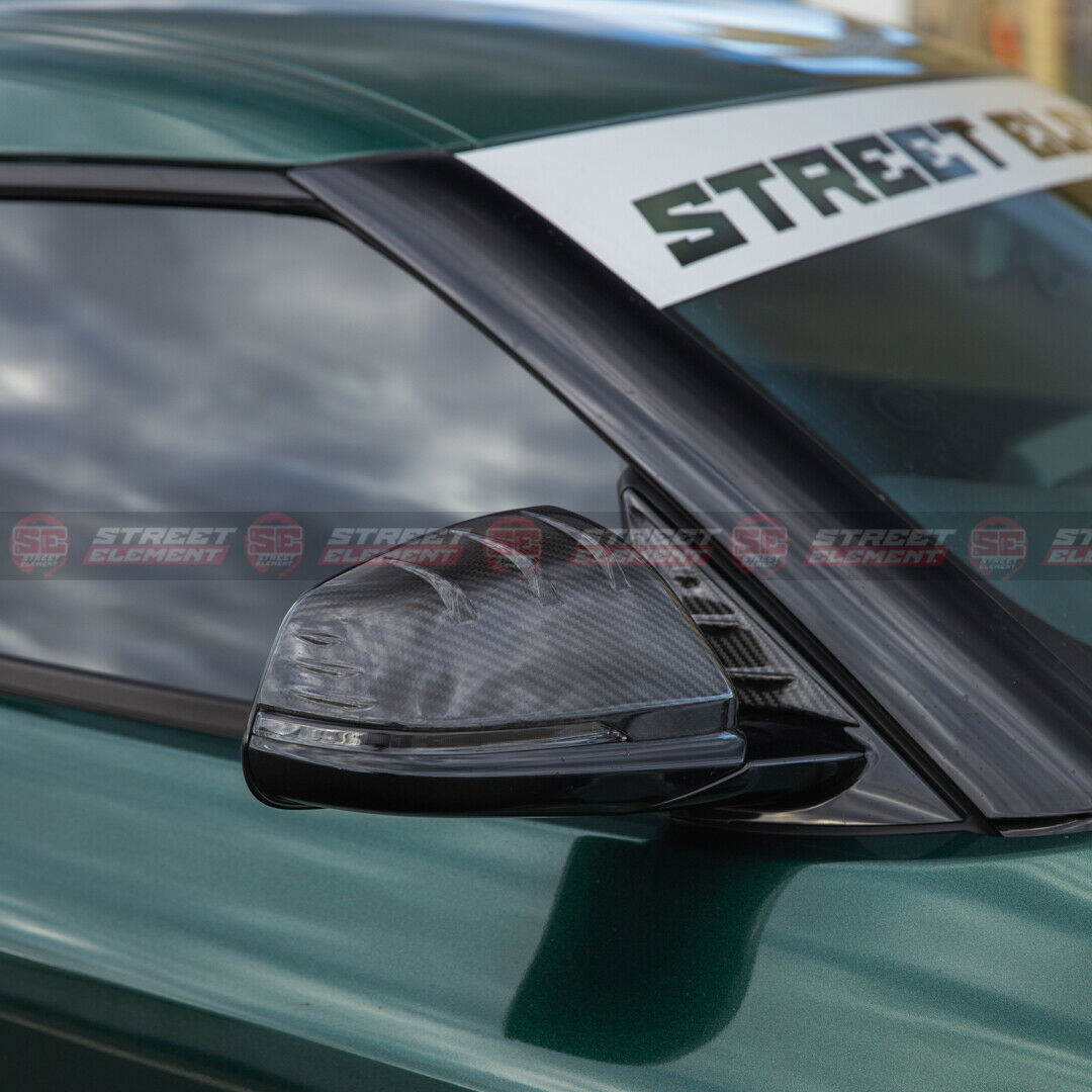 SEV1 Style Mirror Covers Stick-On For 2019-2021 Toyota Supra GR (CARBON FIBRE)