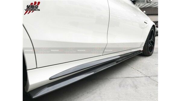 M-Benz C-Class W205/C63S PSM Dynamic Style Carbon Fibre Side Skirt Extensions
