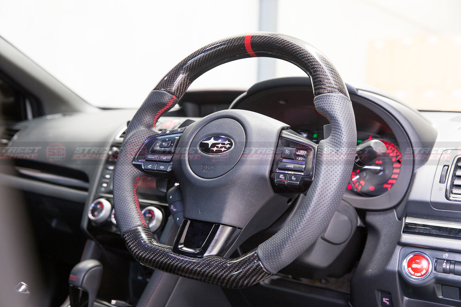 DMK Steering Wheel For 2014-2021 Subaru WRX/STI V1 (FORGED/LEATHER/RED STITCH)