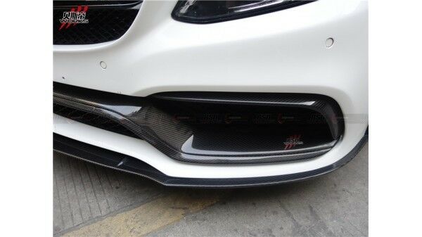 M-Benz W205/C205/C63S Euro-Spec Style Carbon Fibre Front Bumper Trim Replacement