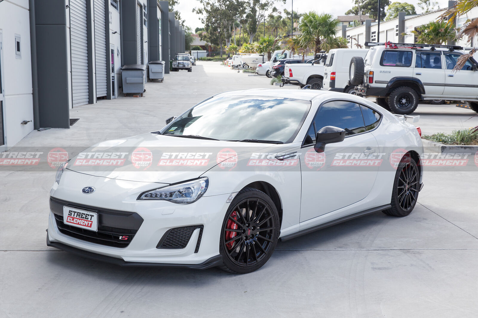 S-T S Pack Style Front Bumper Lip For 2017-2020 Subaru BRZ Kouki (MATTE BLACK)