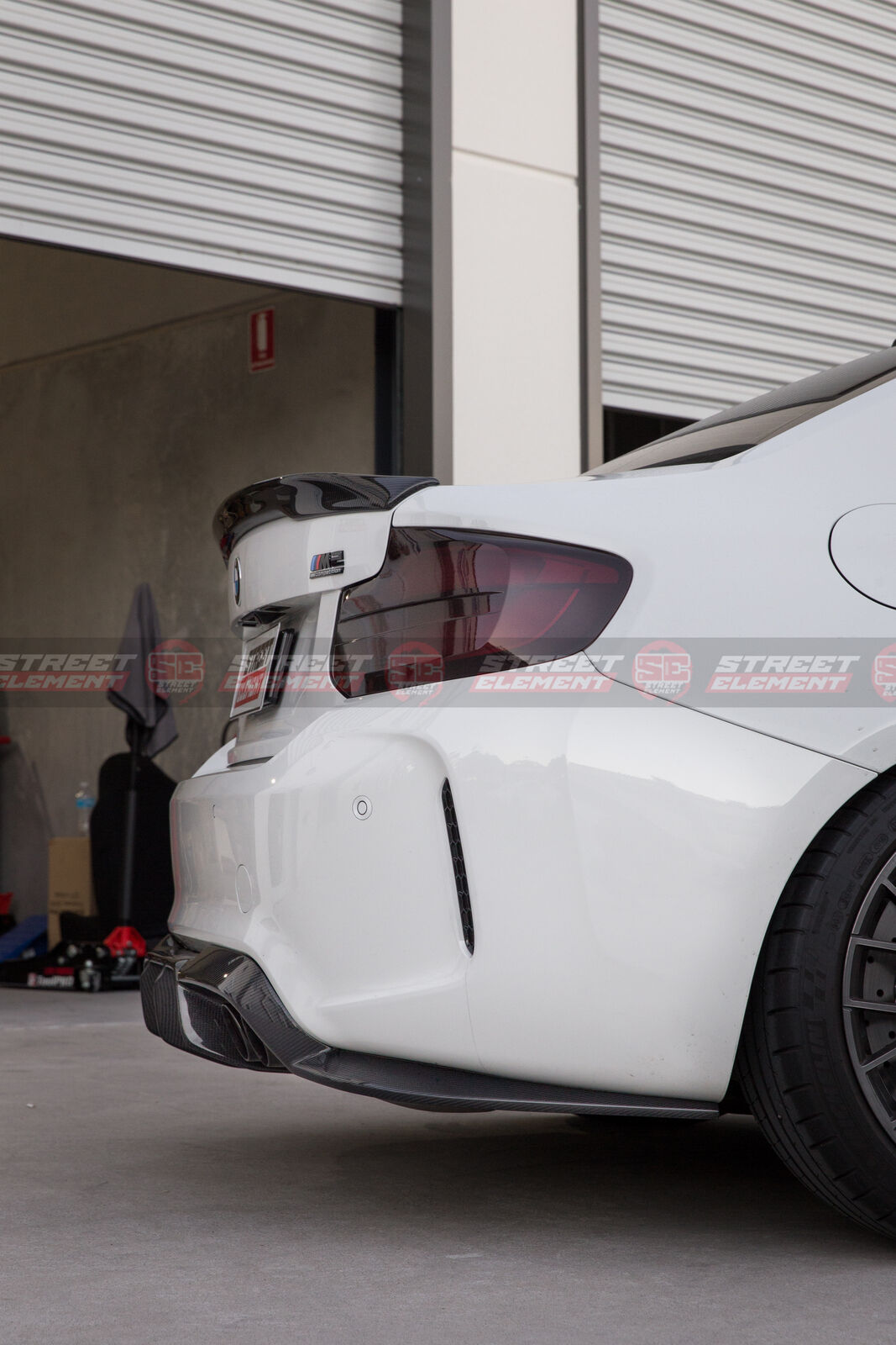 V Style Carbon Fibre Rear Diffuser For MY15-19 BMW F87 M2 M2C Competition (CF)