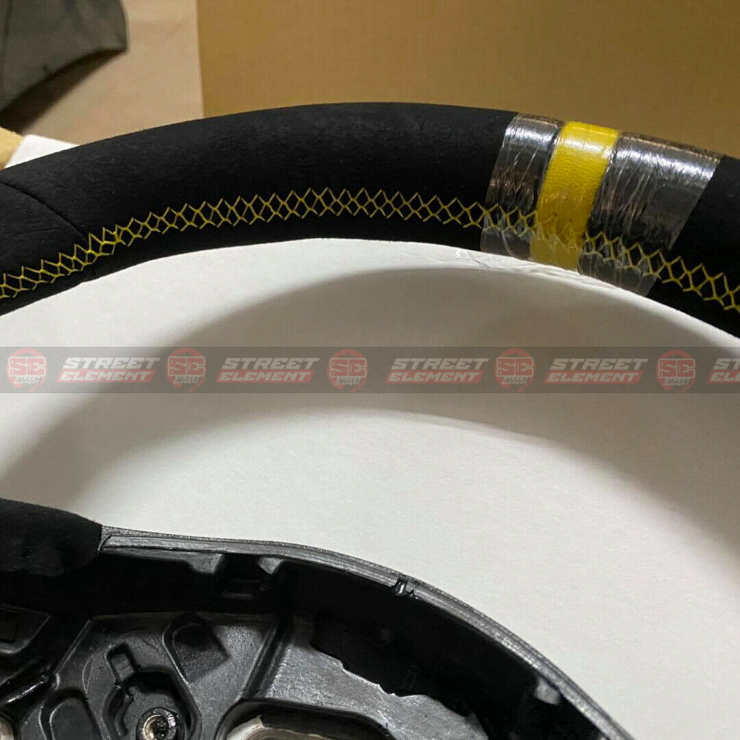 DMK Steering Wheel For 2019-2021 Toyota Supra GR (SUEDE/SUEDE/YELLOW STITCHING)