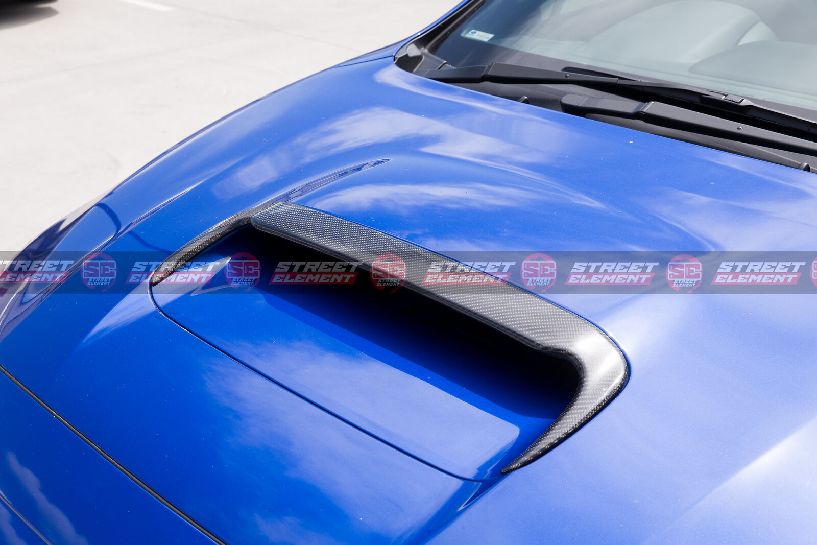 SEV1 Bonnet/Hood Scoop Extension For 2014-2021 Subaru WRX/STI V1 (CARBON FIBRE)