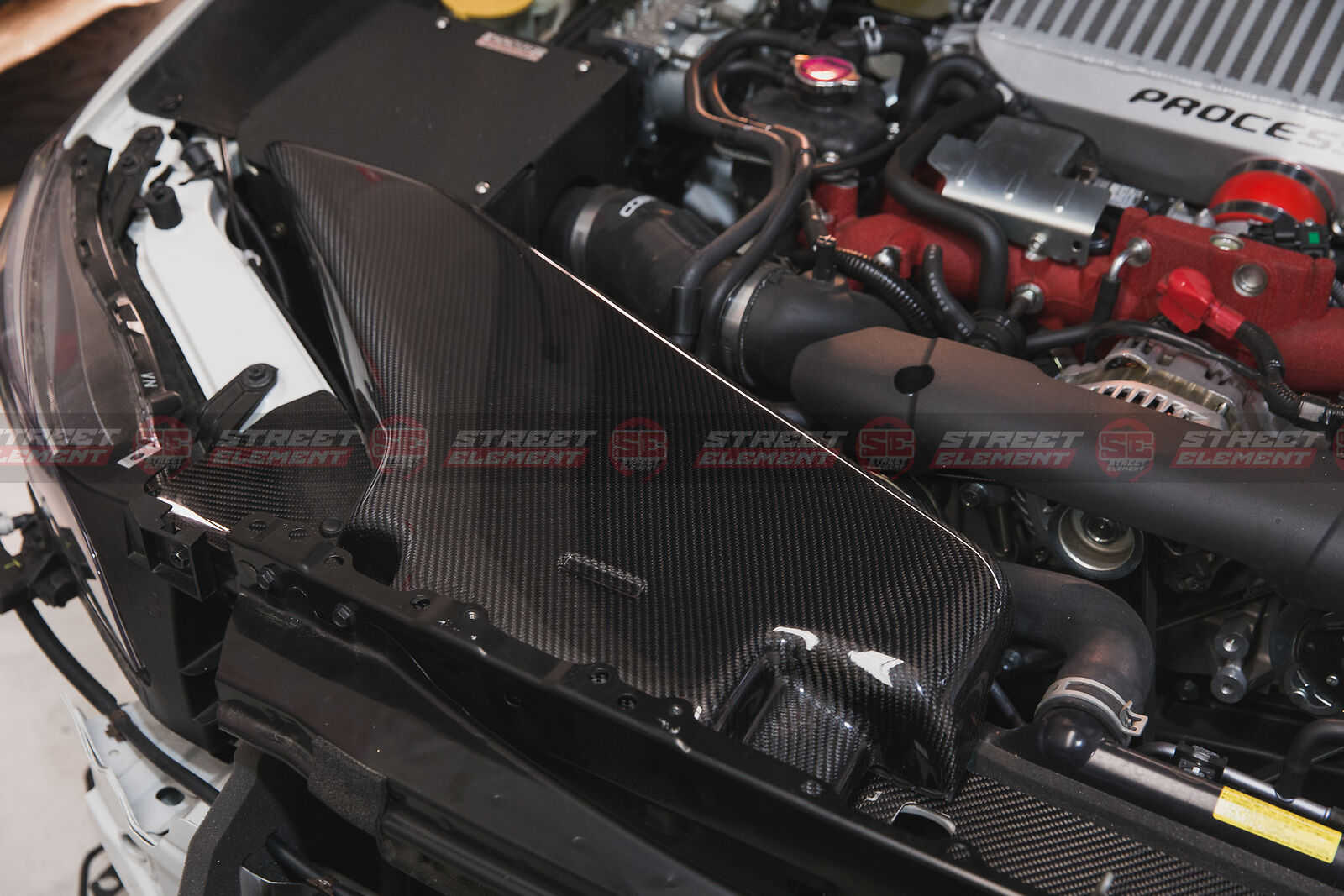 Carbon Fibre Air Intake System & Diversion Plate For MY15-20 Subaru WRX/STI VA