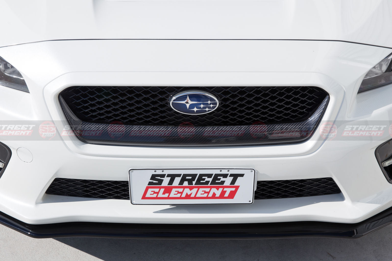 Dry Carbon Fiber Front Grille Cover For MY14-17 Subaru WRX Premium / STI (CF)