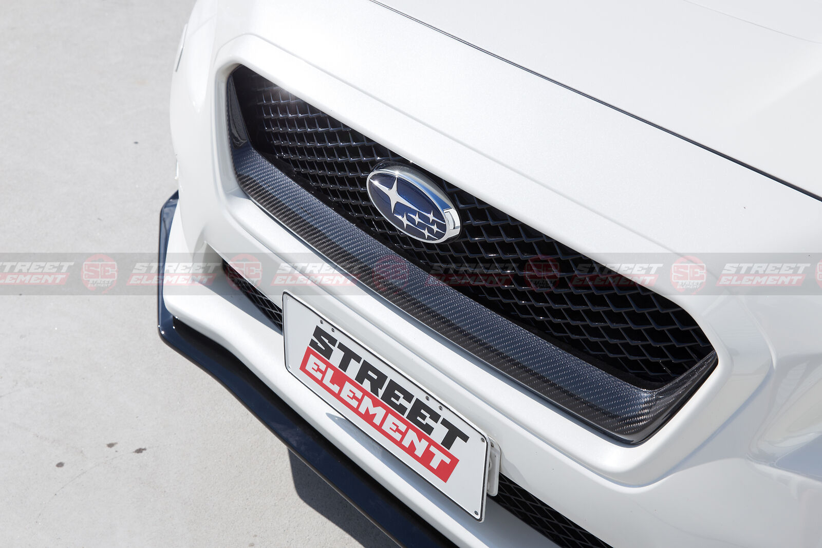 Dry Carbon Fiber Front Grille Cover For MY14-17 Subaru WRX Premium / STI (CF)