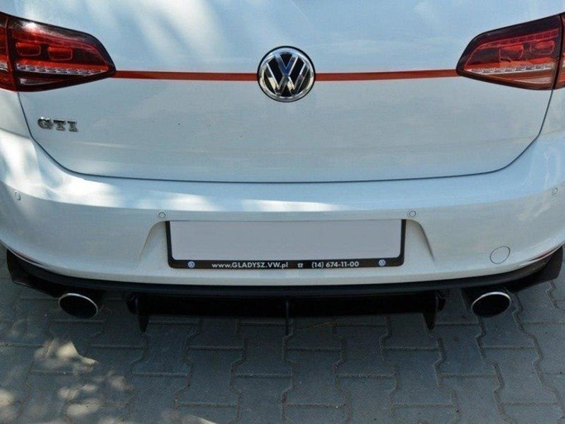 MAXTON DESIGN Rear Side Splitters V.1 & Diffuser For 2013-2016 VW Golf MK7 GTI