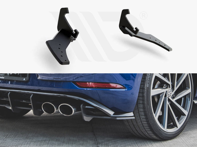 MAXTON DESIGN RACING Rear Side Splitters For 2017-2020 VW Golf MK7.5 R