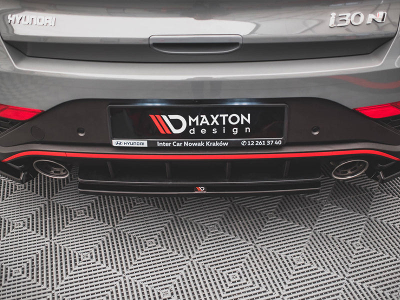 MAXTON DESIGN Central Rear Splitter For 2021+ Hyundai i30 N PD