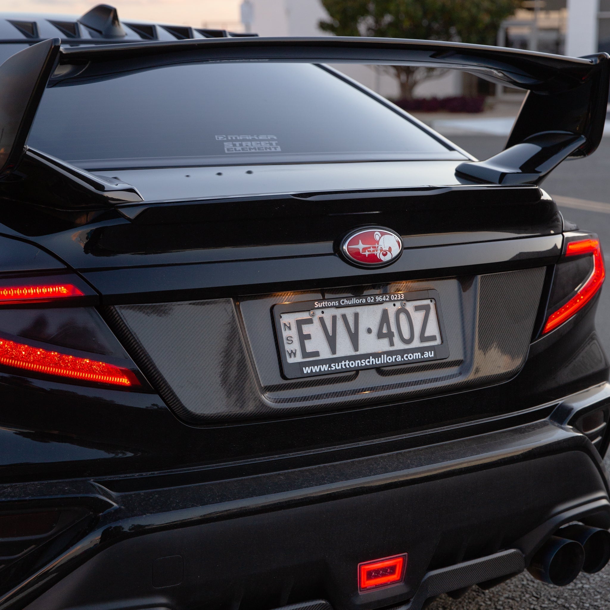 DMAKER D-Spec Licence Plate Panel for Subaru WRX (VB) 2022-2025 [Carbon Fibre]