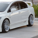 STREET ELEMENT CS Style Side Skirts/Under Spoiler For 2007-2011 Honda FD2 Civic Type R [Unpainted]