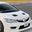 STREET ELEMENT MUGEN V2 Style Cooling Bonnet For 2007-2011 Honda FD Civic 8th Gen [Carbon Fibre]