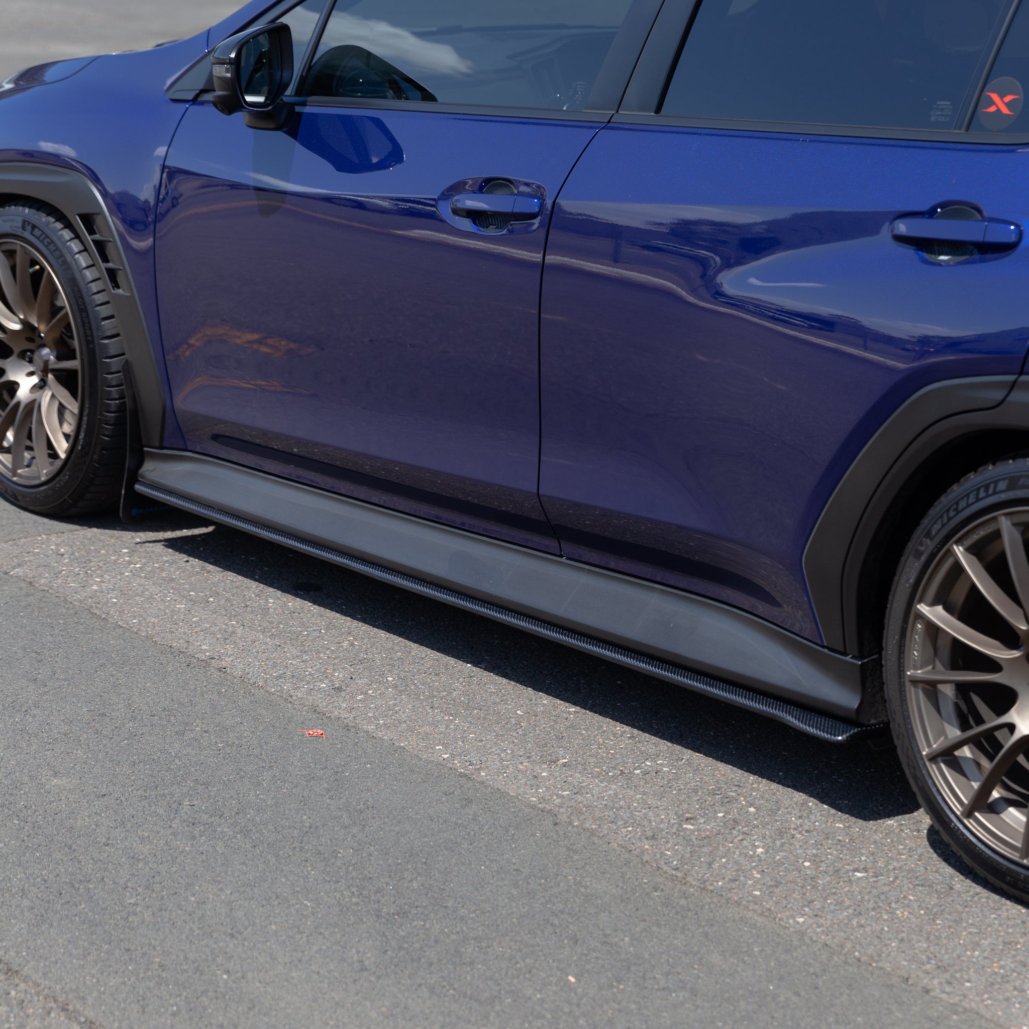 DMAKER STI-Spec Side Skirts / Under Spoilers for Subaru WRX (VB) 2022-2025 [Carbon Fibre]