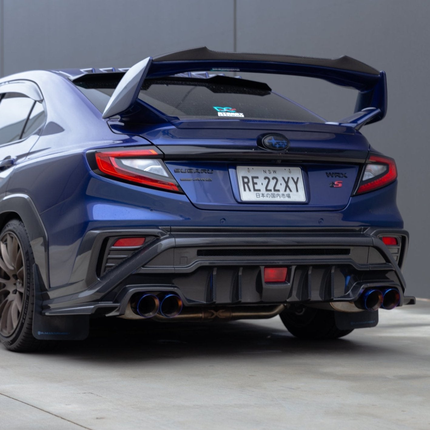 Axis Parts Dry Carbon Fibre Rear Bumper Covers (3-Piece) for Subaru WRX (VB) 2022-2025