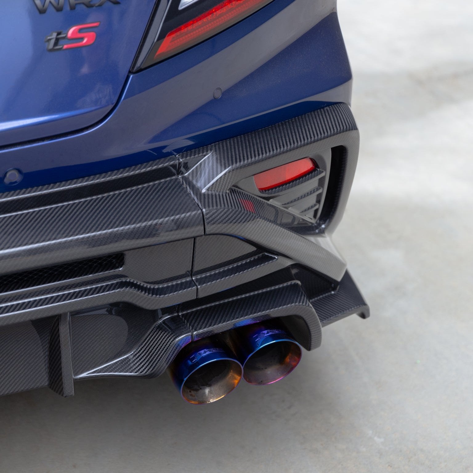 Axis Parts Dry Carbon Fibre Rear Bumper Covers (3-Piece) for Subaru WRX (VB) 2022-2025