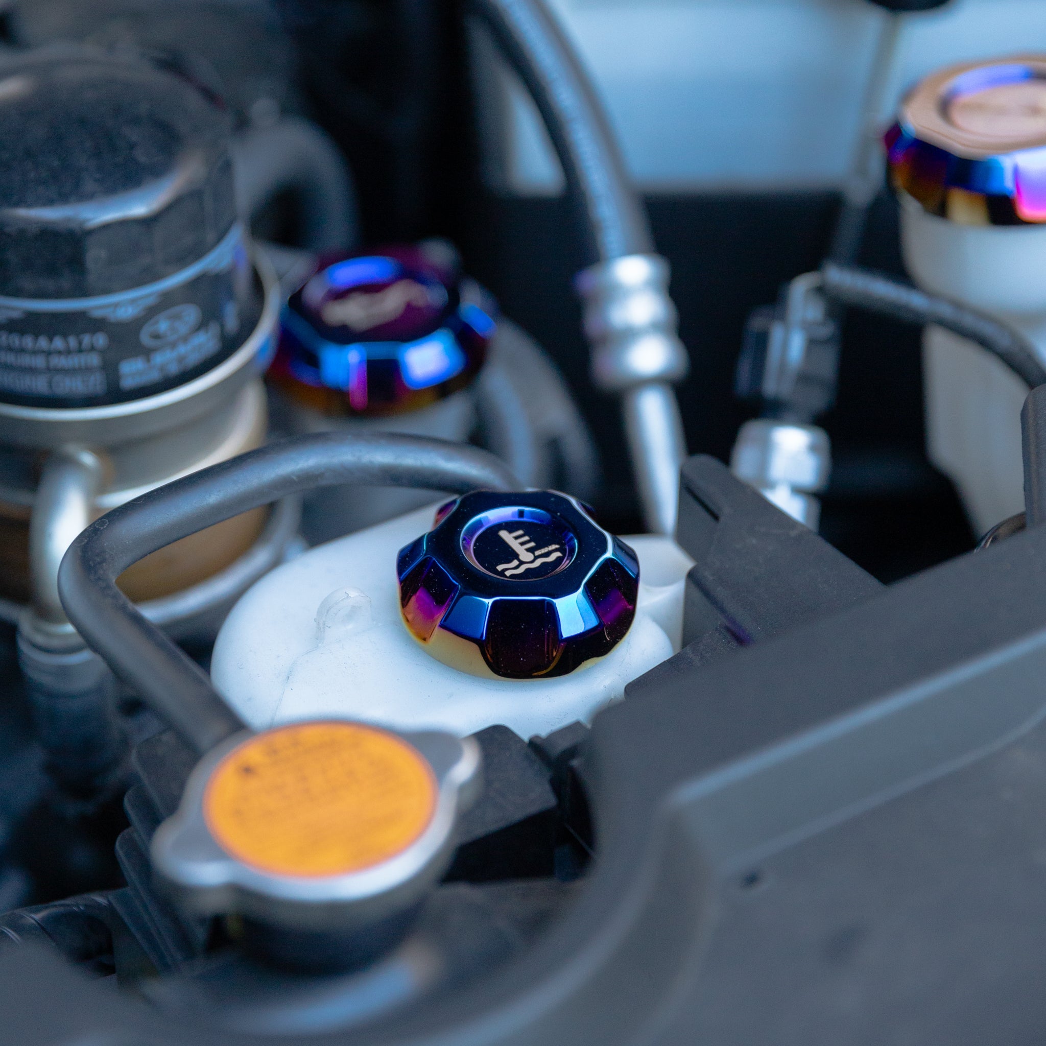 SUYA Car Supplies - Engine Bay - Oil Caps (Titanium) for Subaru BRZ / Levorg / WRX & Other Models