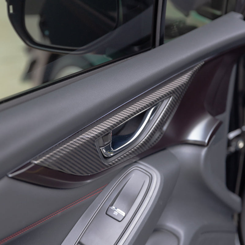 FloKraft Dry Carbon Fibre Front & Rear Inner Door Handle Trim Covers For Subaru WRX VB/VN 2022+