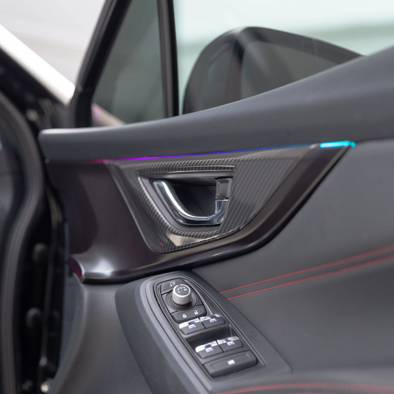 FloKraft Dry Carbon Fibre Front & Rear Inner Door Handle Trim Covers For Subaru WRX VB/VN 2022+