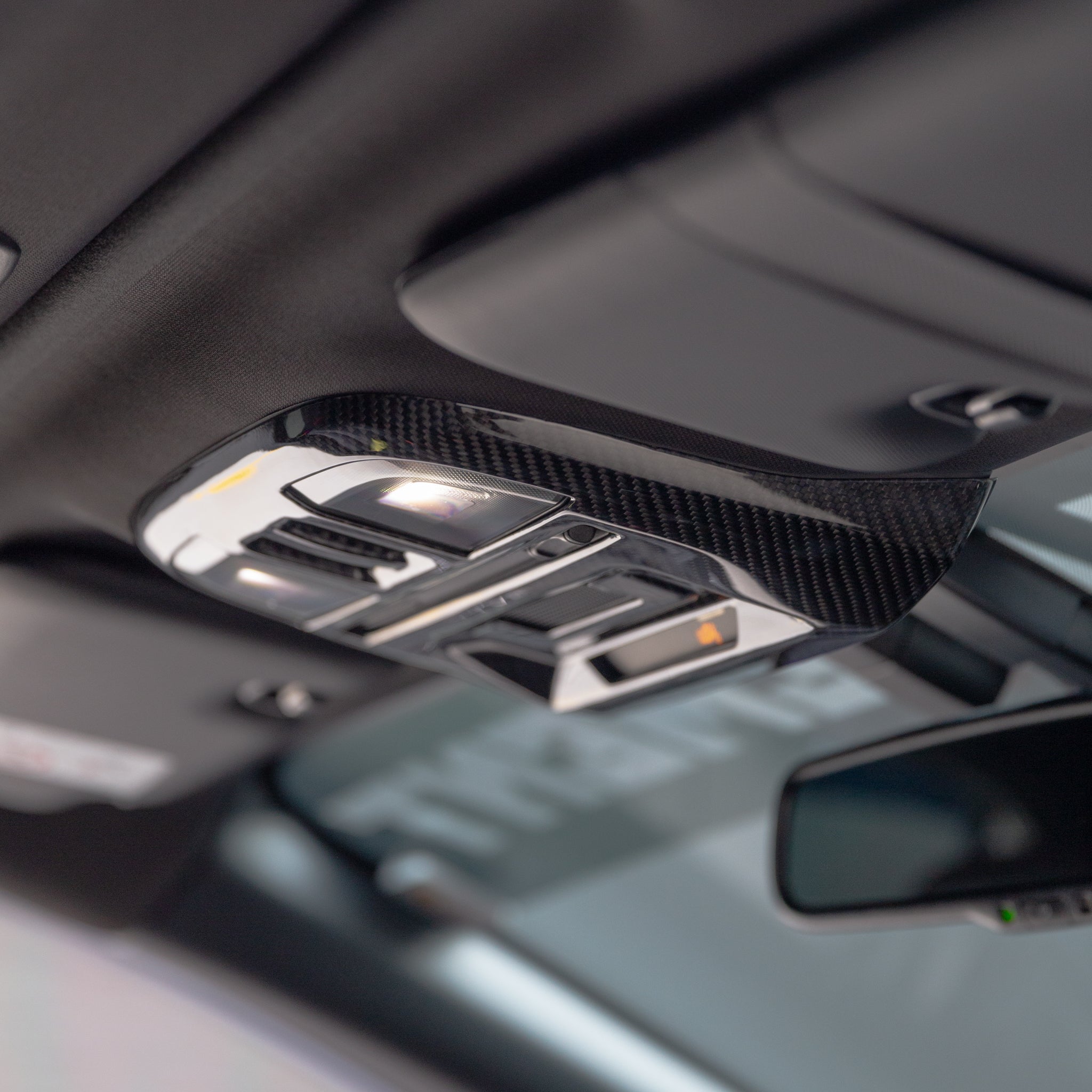 FloKraft Dry Carbon Fibre Non-Eyesight Overhead Map Light Cover For Subaru WRX VB 2022+