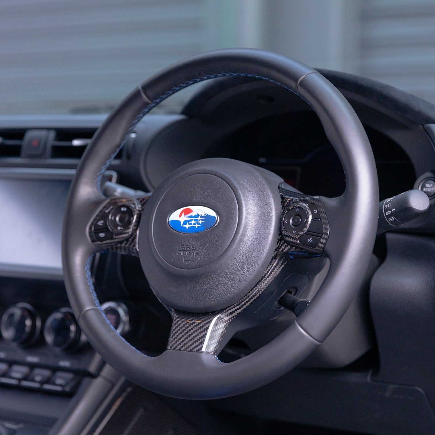 FloKraft Dry Carbon Fibre Steering Wheel Trim Covers (3-Piece) For Subaru BRZ ZD8 / Toyota GR86 ZN8 2022+