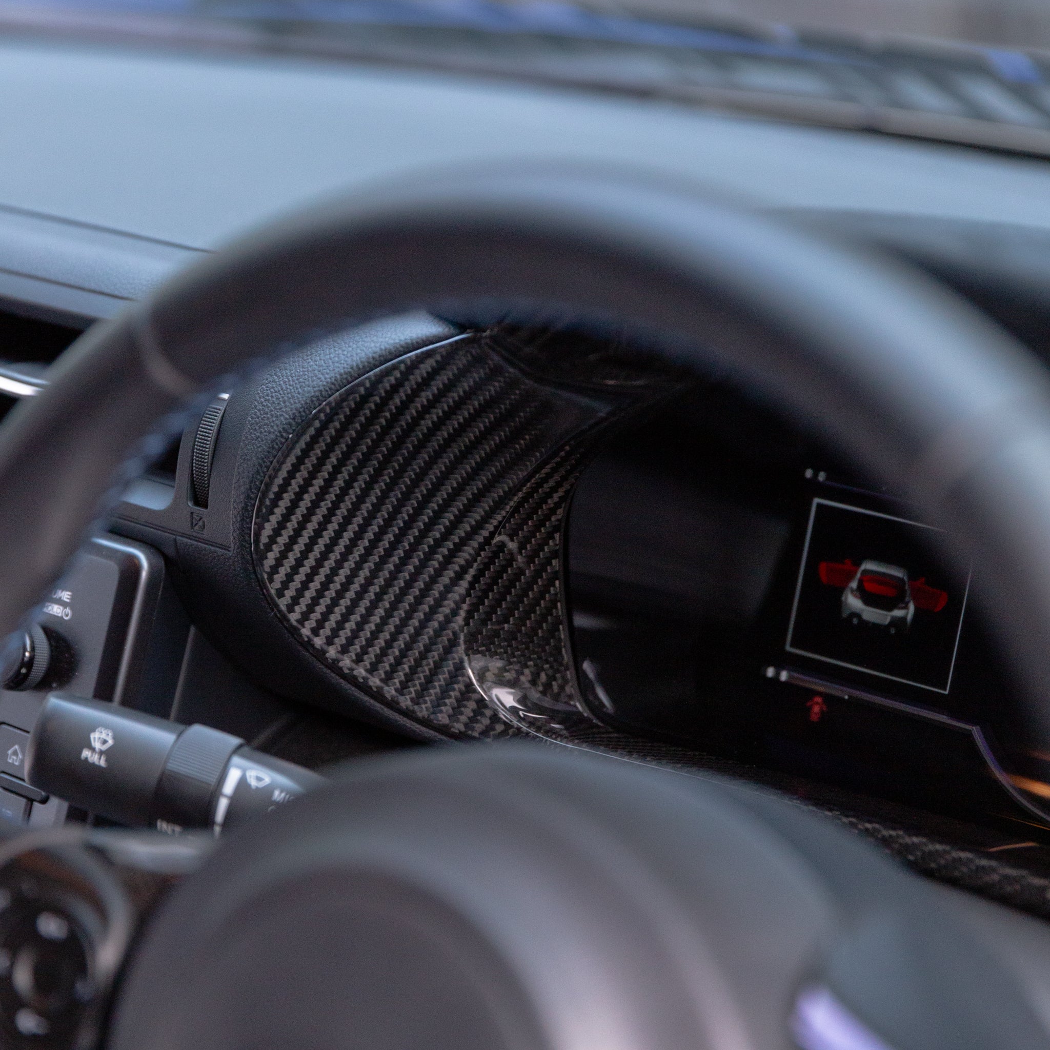 FloKraft Dry Carbon Fibre Cluster Surround Cover For Subaru BRZ ZD8 / Toyota GR86 ZN8 2022+