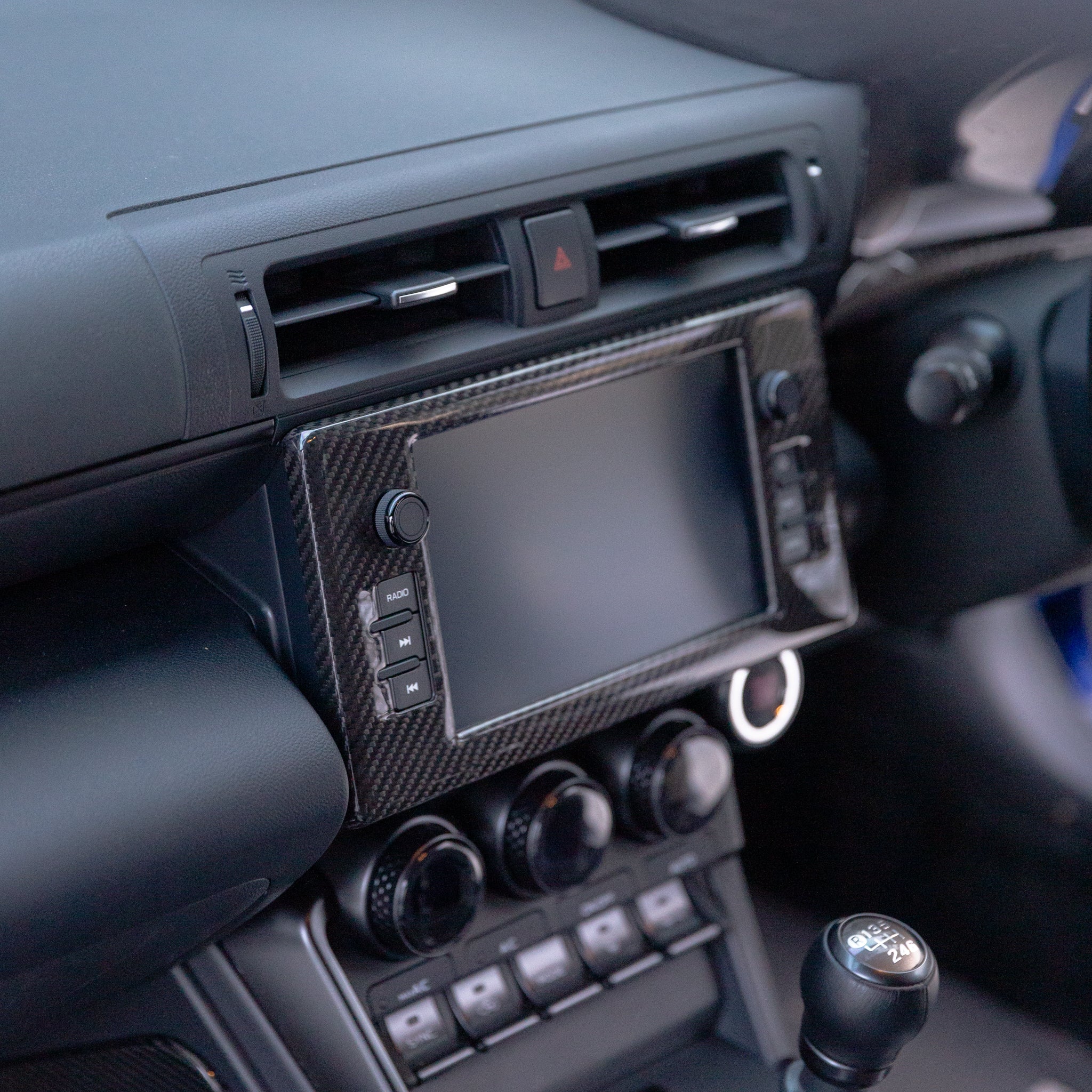 FloKraft Dry Carbon Fibre Centre Information Display Cover For Subaru BRZ ZD8 / Toyota GR86 ZN8 2022+