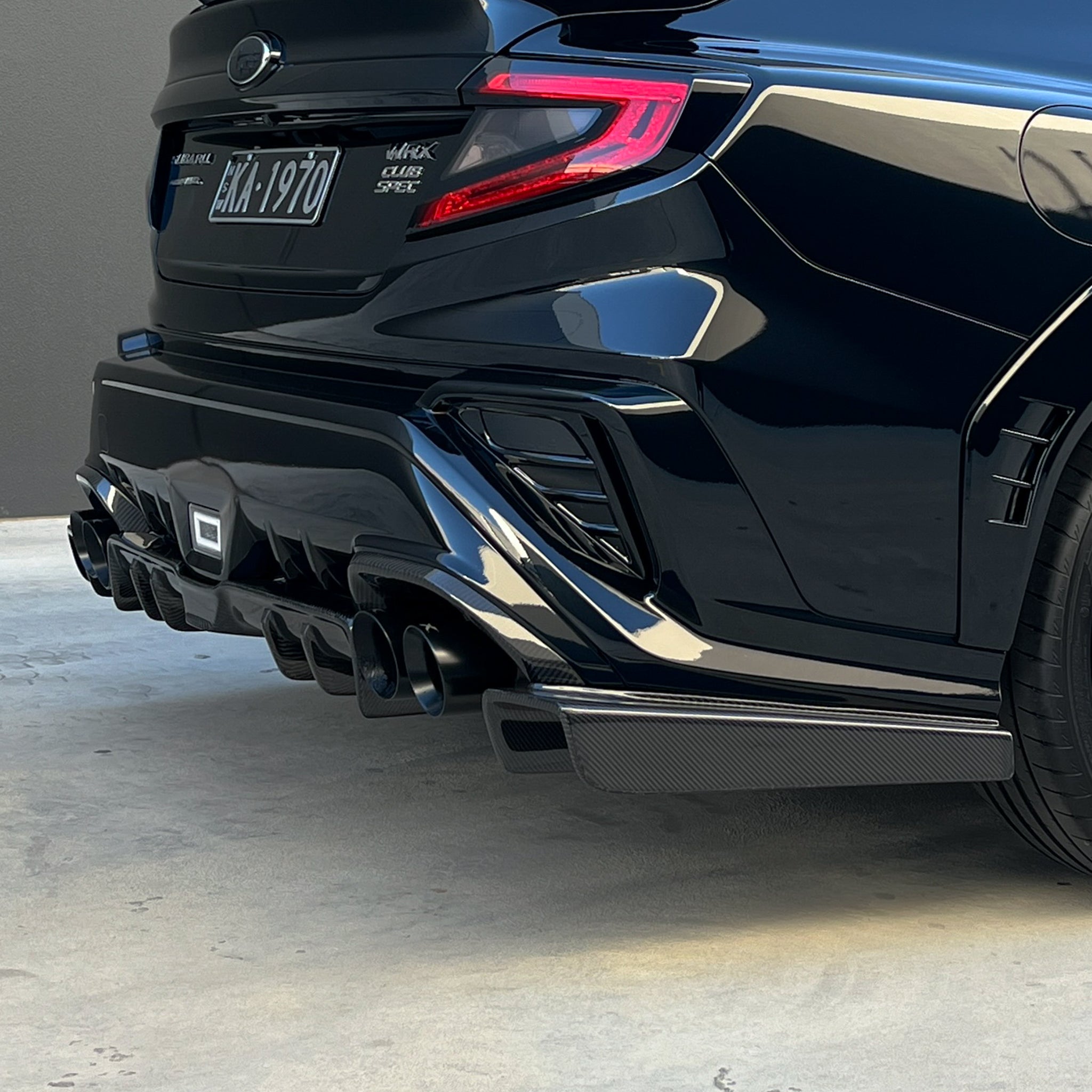 DMAKER MB-Spec Rear Side Spats & Diffusers / Under Spoilers for Subaru WRX (VB) 2022-2025 [Carbon Fibre]