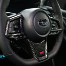 Dry Carbon Fibre Steering Wheel Switch Panel Covers - For STI Emblem (3-Piece) For Subaru WRX VB/VN 2022+