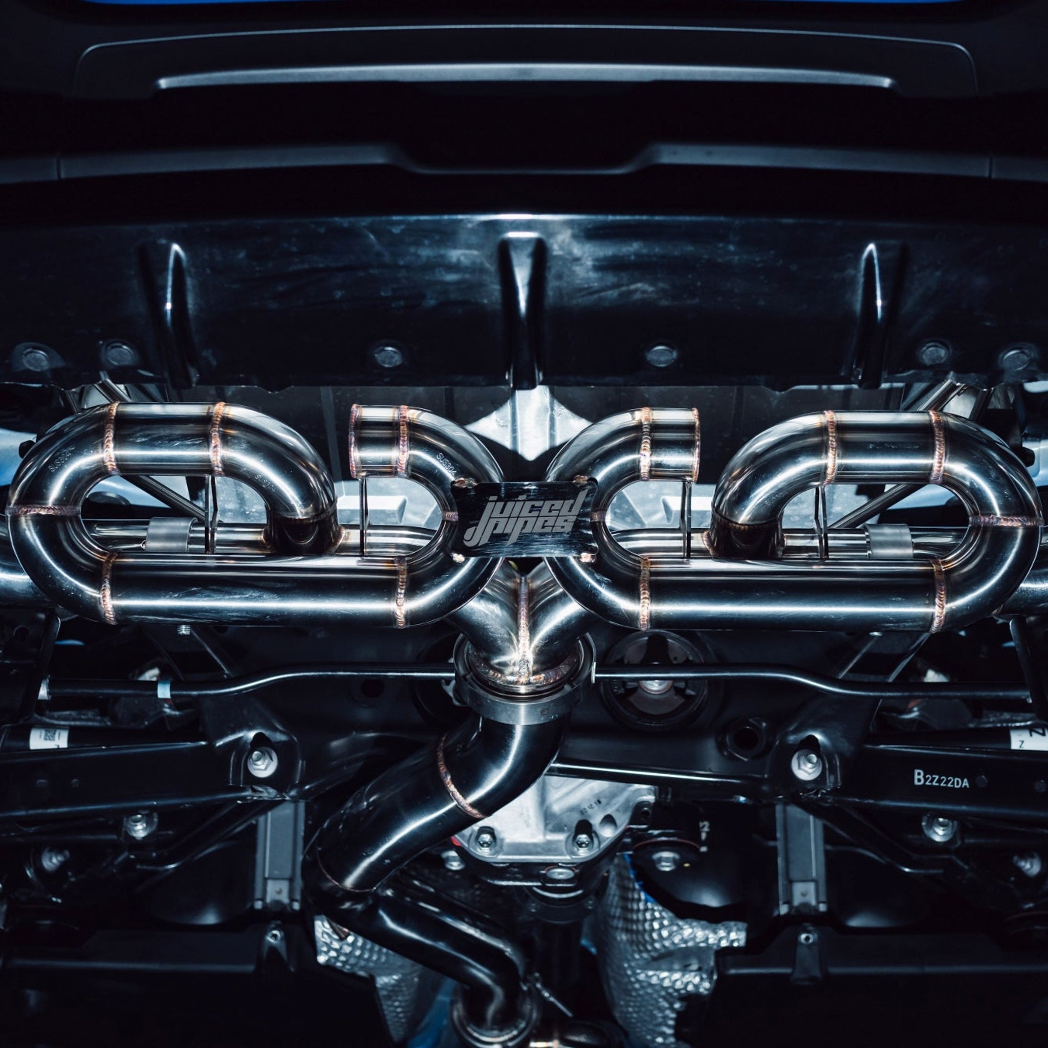 Juiced Pipes Toyota 86 & Subaru BRZ 3 inch Cat Back Exhaust System with Burnt Blue Tips