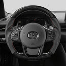 D-Shape Steering Wheel (Carbon + Leather/Suede) For For Toyota GR Supra A90 2019+