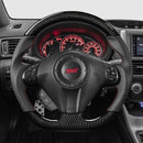 D-Shape Steering Wheel (Carbon + Leather/Suede) For Subaru Impreza WRX/STI G3 2008-2013
