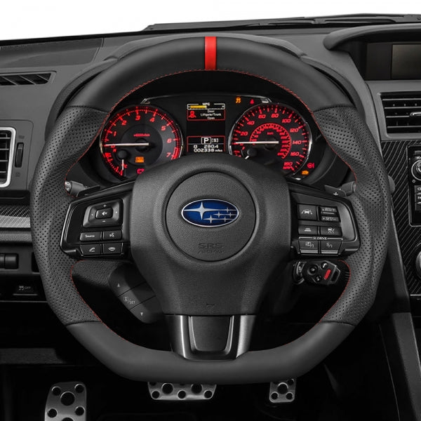 Subaru WRX / STI (VA) 2015-2021 D-Shape Steering Wheel (Nappa Leather) (with Centre Line)