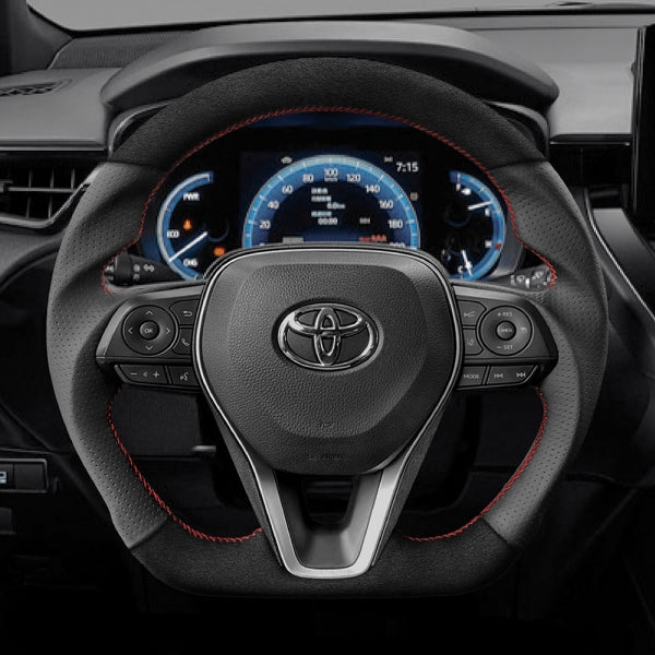 D-Shape Steering Wheel (Suede + Leather) For Toyota Corolla MZEA/ZWE 2018+