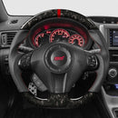 D-Shape Steering Wheel (Forged + Leather/Suede) For Subaru Impreza WRX/STI G3 2008-2013