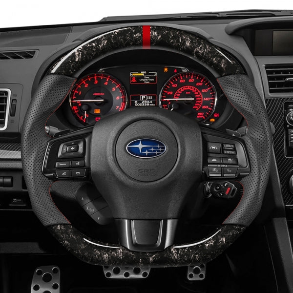 Subaru WRX / STI (VA) 2015-2021 D-Shape Steering Wheel (Forged Composite) (with Centre Line)