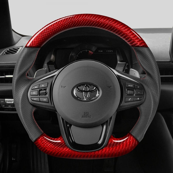 D-Shape Steering Wheel (Custom + Leather/Suede) For Toyota GR Supra A90 2019+