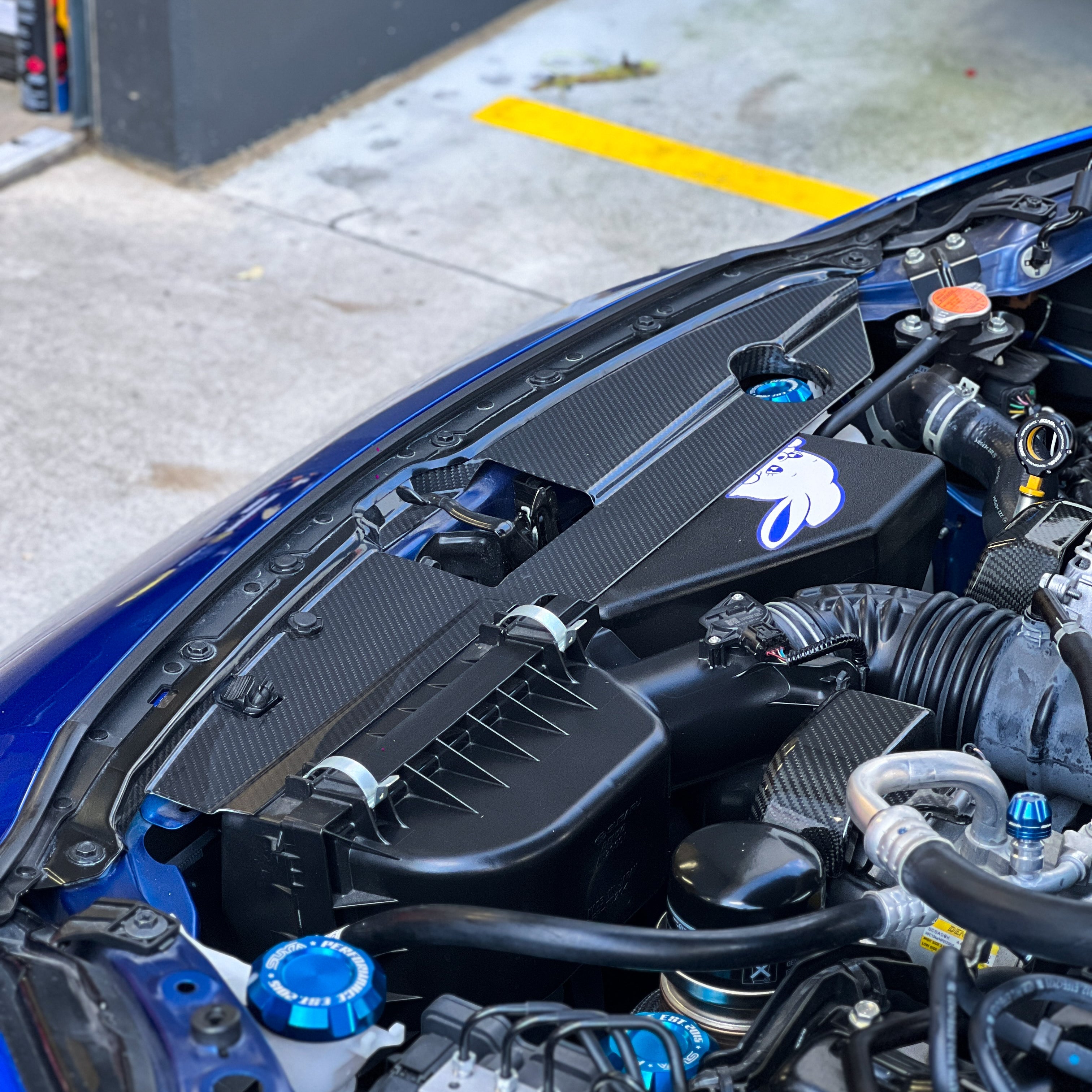 FloKraft Dry Carbon Fibre Engine Bay Radiator Shroud for Subaru BRZ (ZD8) & Toyota GR86 (ZN8) 2022-2026