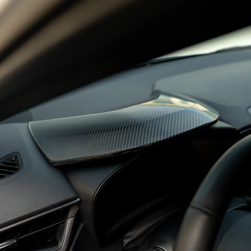 FloKraft Dry Carbon Fibre Cluster Hood Cover (RHD) For Toyota Corolla 2018+ / GR Corolla 2022+