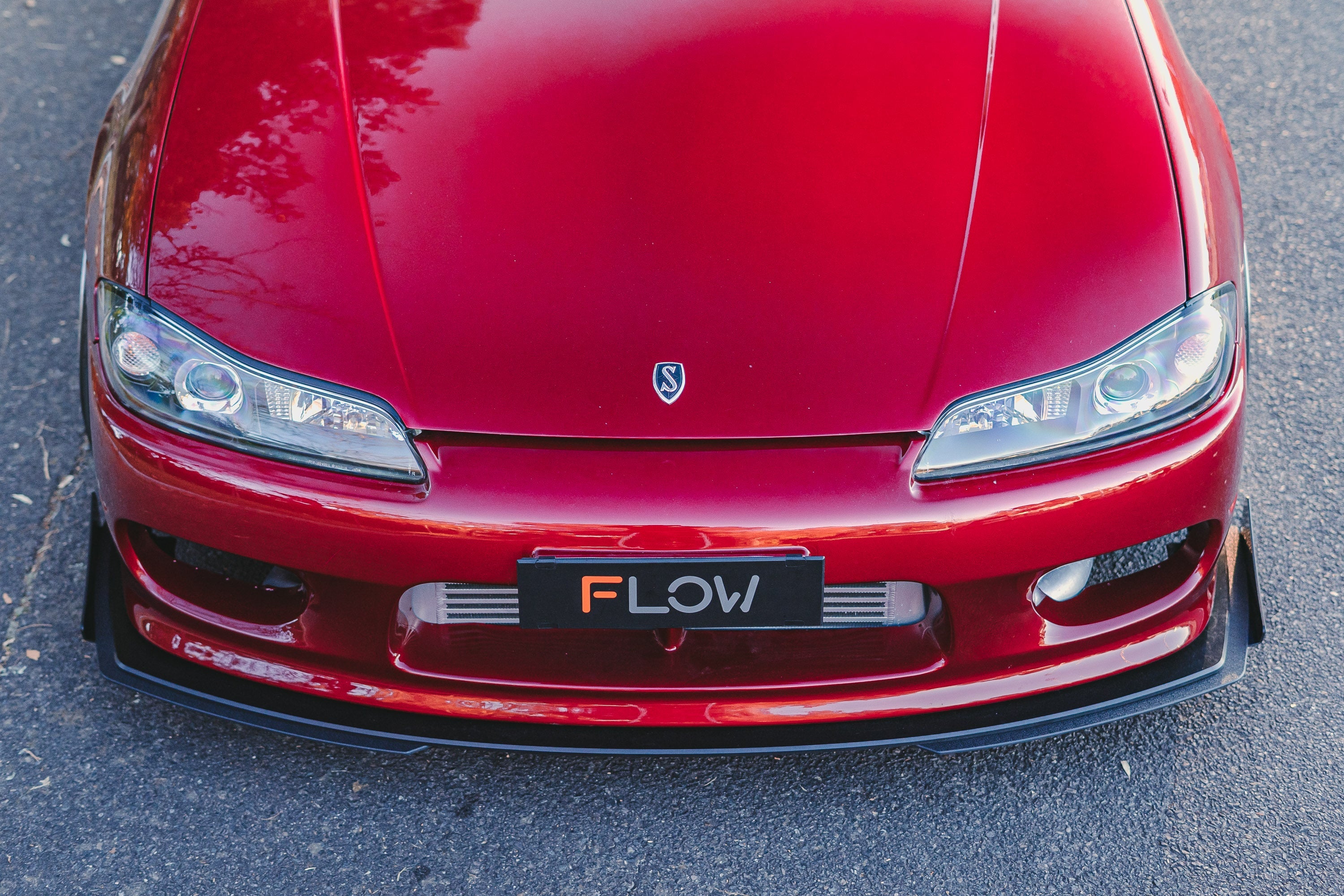 EX-DISPLAY - S15 / 200SX Front Lip Splitter (For Standard Front Bar) - TEXTURED MATTE BLACK