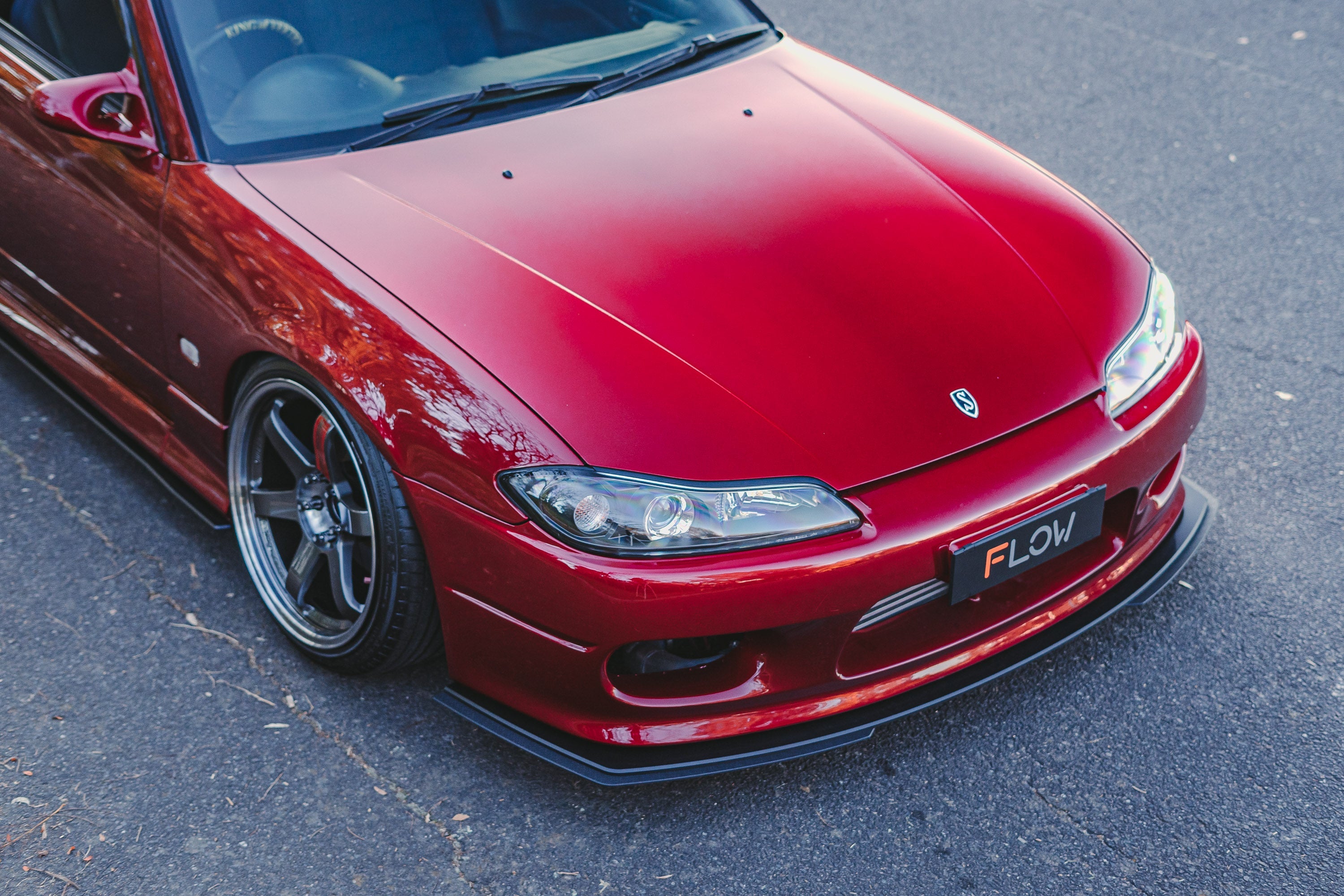 EX-DISPLAY - S15 / 200SX Front Lip Splitter (For Standard Front Bar) - TEXTURED MATTE BLACK