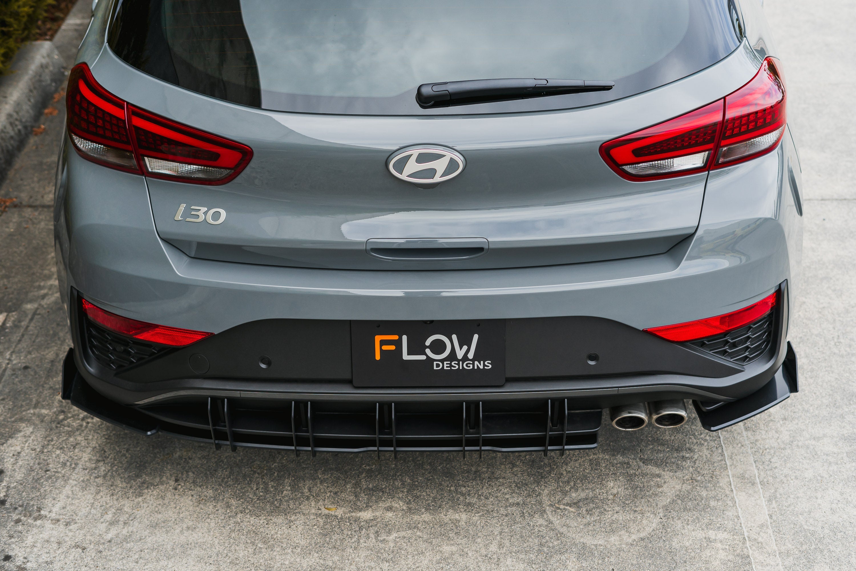 DEMO STOCK - i30N-Line Hatch PDe.V6 FL 2024+ Rear Spats (Pair) - GLOSS BLACK