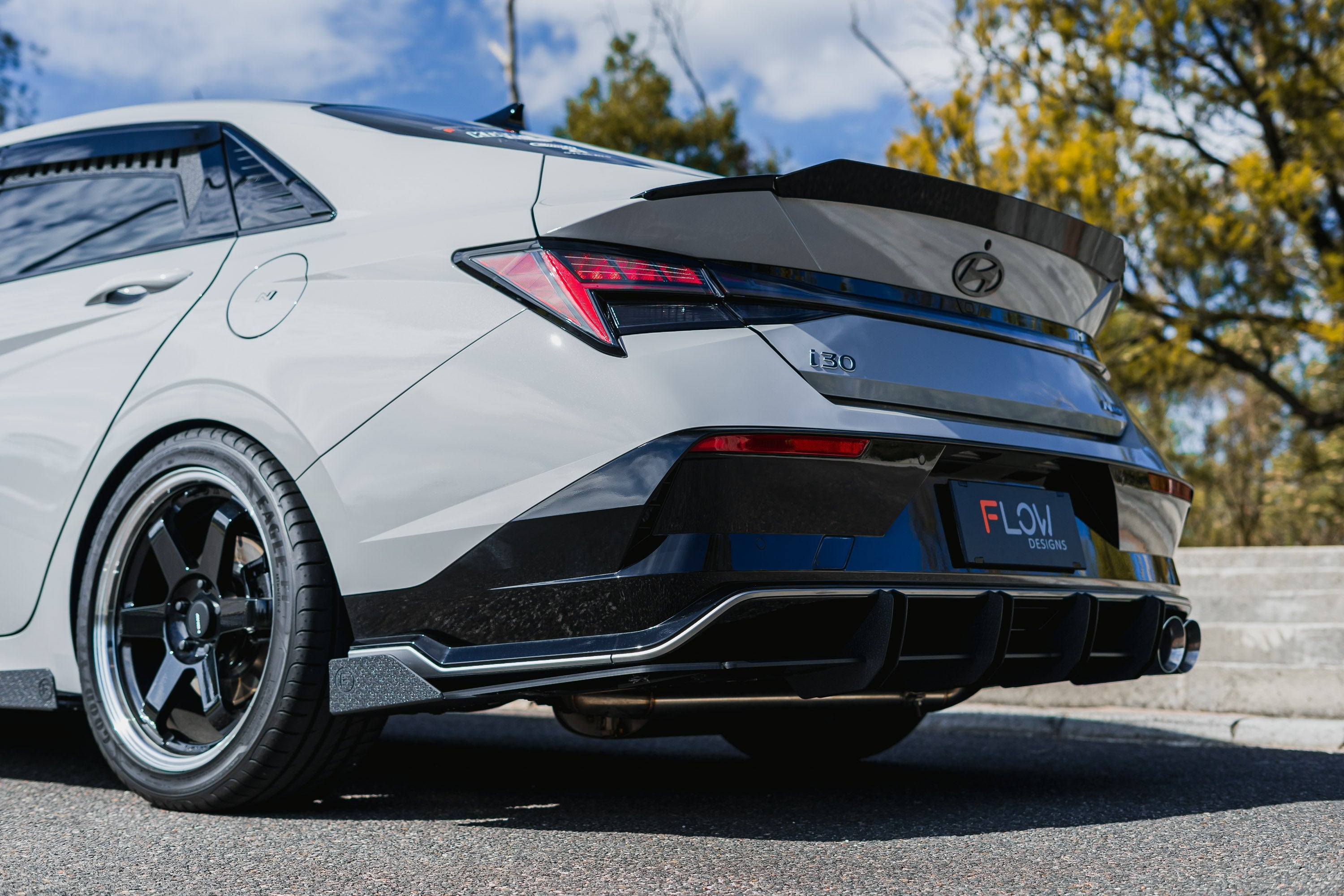 Hyundai CN7 V2 i30 N-Line Sedan FL 2025 Rear Spats (Pair)