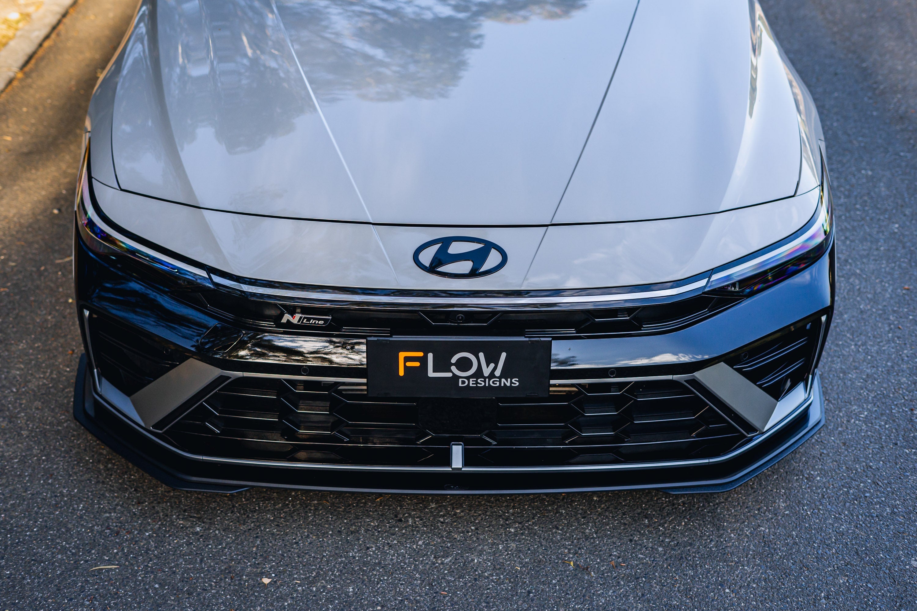 Hyundai CN7 V2 i30 N-Line Sedan FL 2025 Front Lip Splitter & Mounting Brackets (Pair)