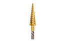 Metric Step Drill Bit : HSS Titanium Coated 3mm – 13mm