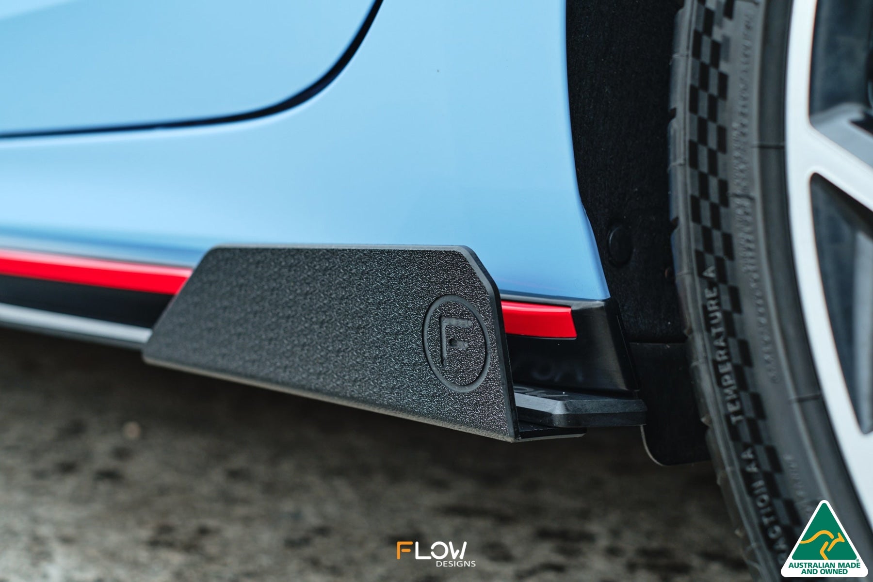 EX-DISPLAY - CN7 i30N Sedan 2021-2023 Side Skirt Splitters (Pair) - TEXTURED MATTE BLACK