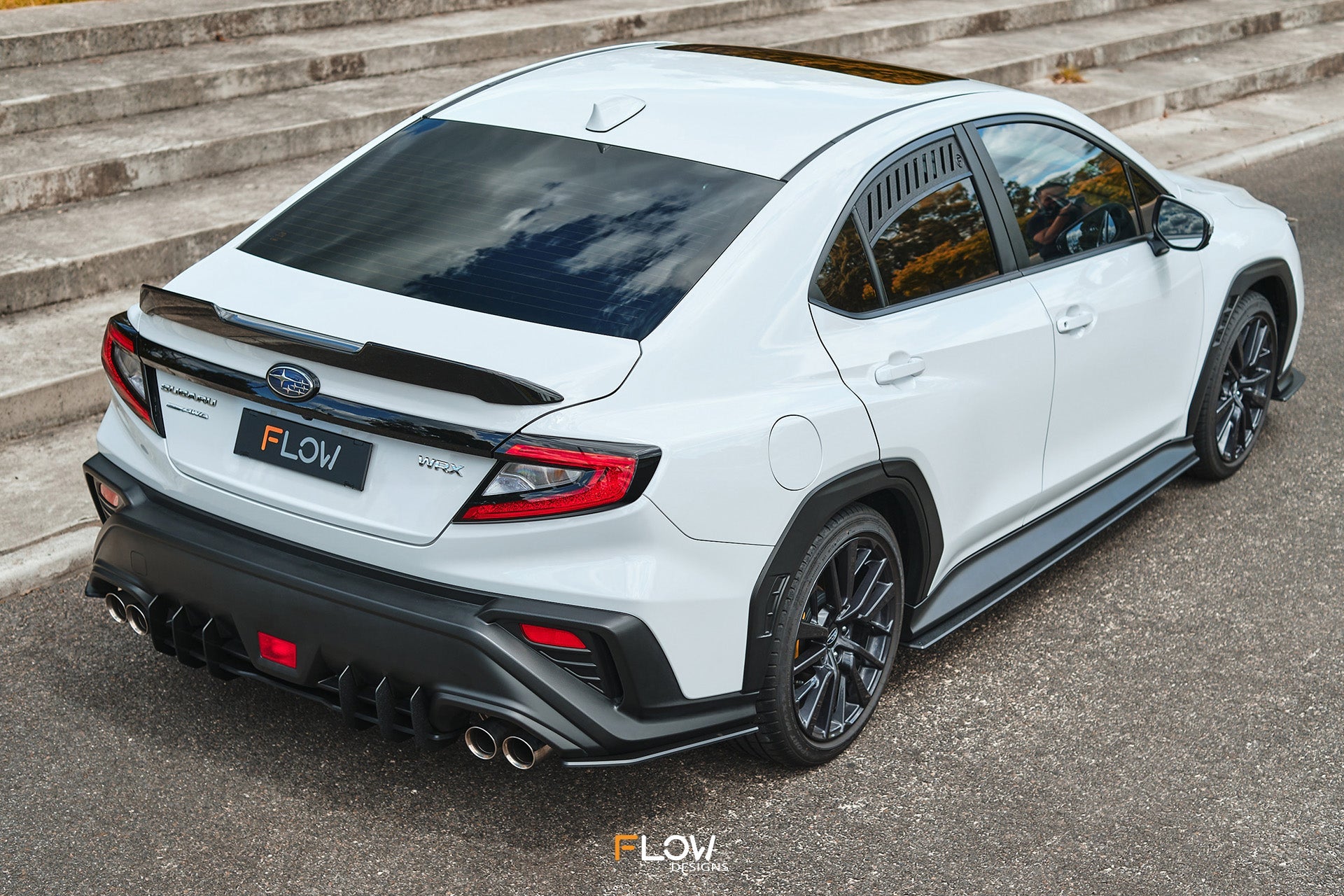 EX-DISPLAY - VB WRX Side Skirt Splitters (TEXTURED: Pair)