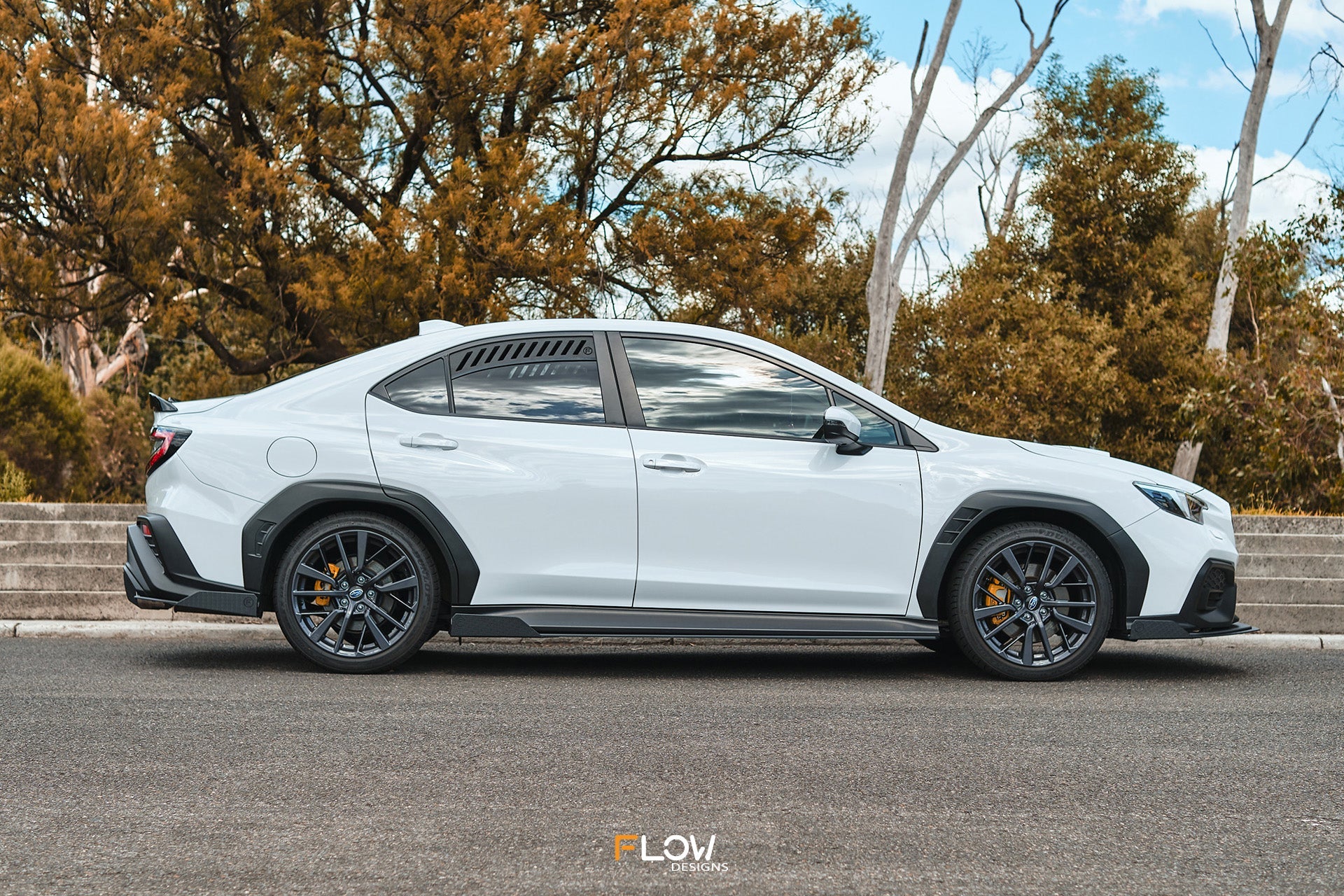 EX-DISPLAY - VB WRX Side Skirt Splitters (TEXTURED: Pair)