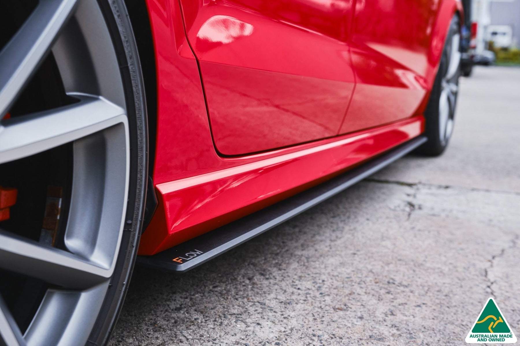 DISCONTINUED SANDED MATTE FINISH - S3 8V Sedan PFL/FL, RS3 8V Sedan FL Side Skirt Splitters V3 (Pair)