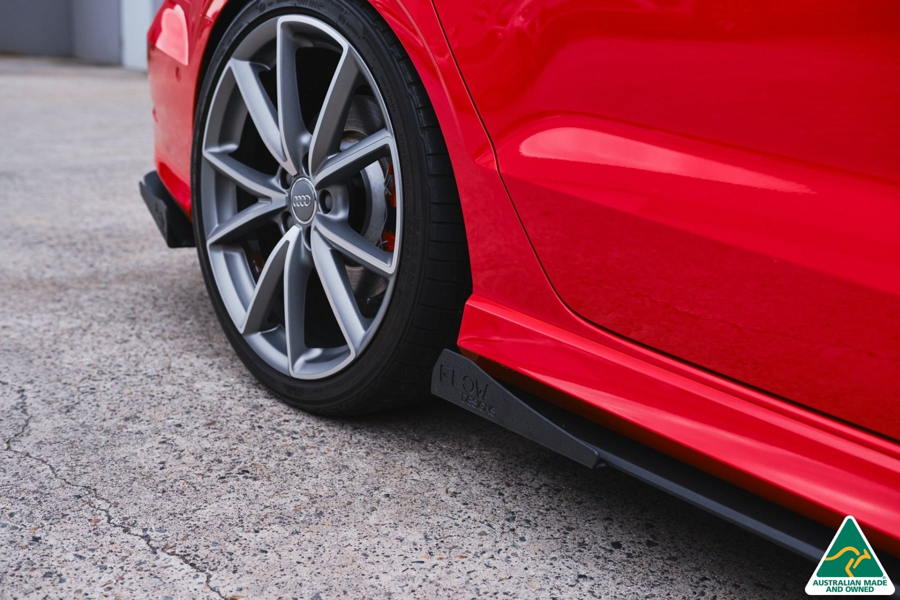 DISCONTINUED SANDED MATTE FINISH - S3 8V Sedan PFL/FL, RS3 8V Sedan FL Side Skirt Splitters V3 (Pair)